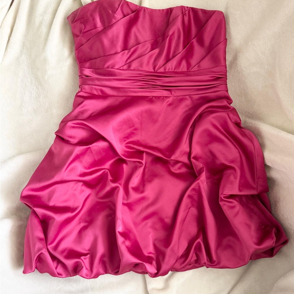 Strapless Fuchsia Party Dress
